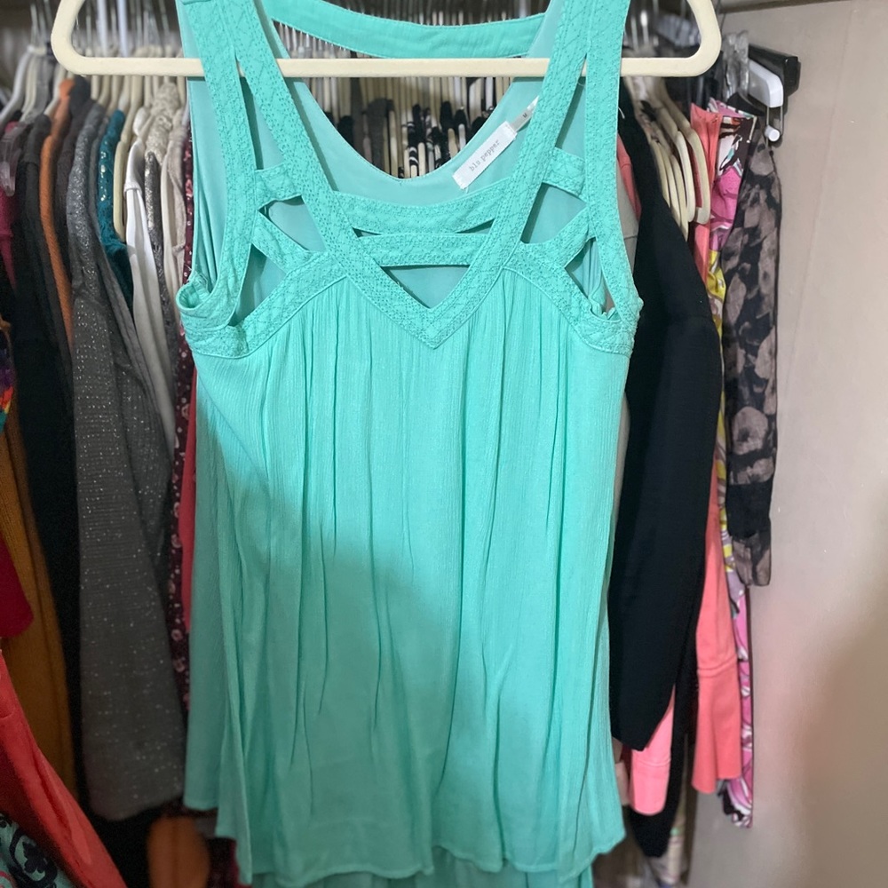 Blu Pepper teal dress